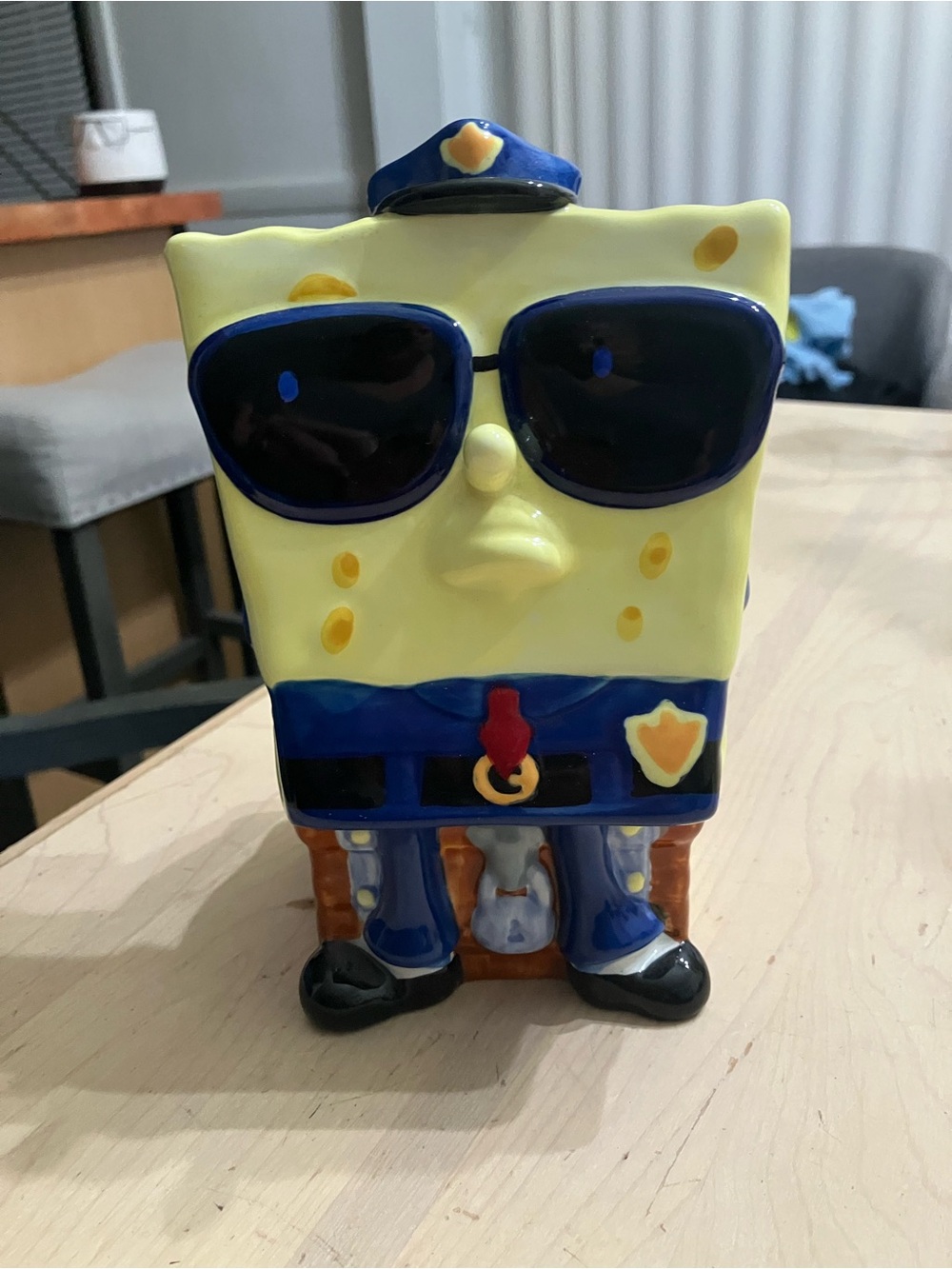 SpongeBob Square Pants Policeman on a Treasure Chest Coin Bank